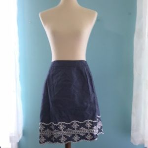 Light blue Talbots A-Line skirt